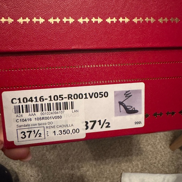 Rene Caovilla Black Strappy Heels - Picture 3 of 3